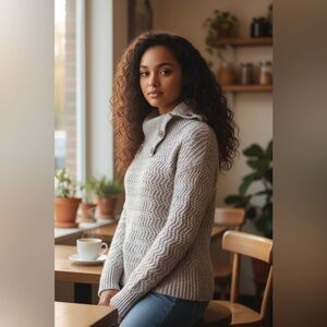 Banana Republic Women's Cowl Neck Cozy Irish Countryside winter corquette XS